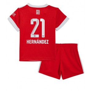 Bayern Munich Lucas Hernandez #21 kläder Barn 2022-23 Hemmatröja Kortärmad (+ korta byxor)